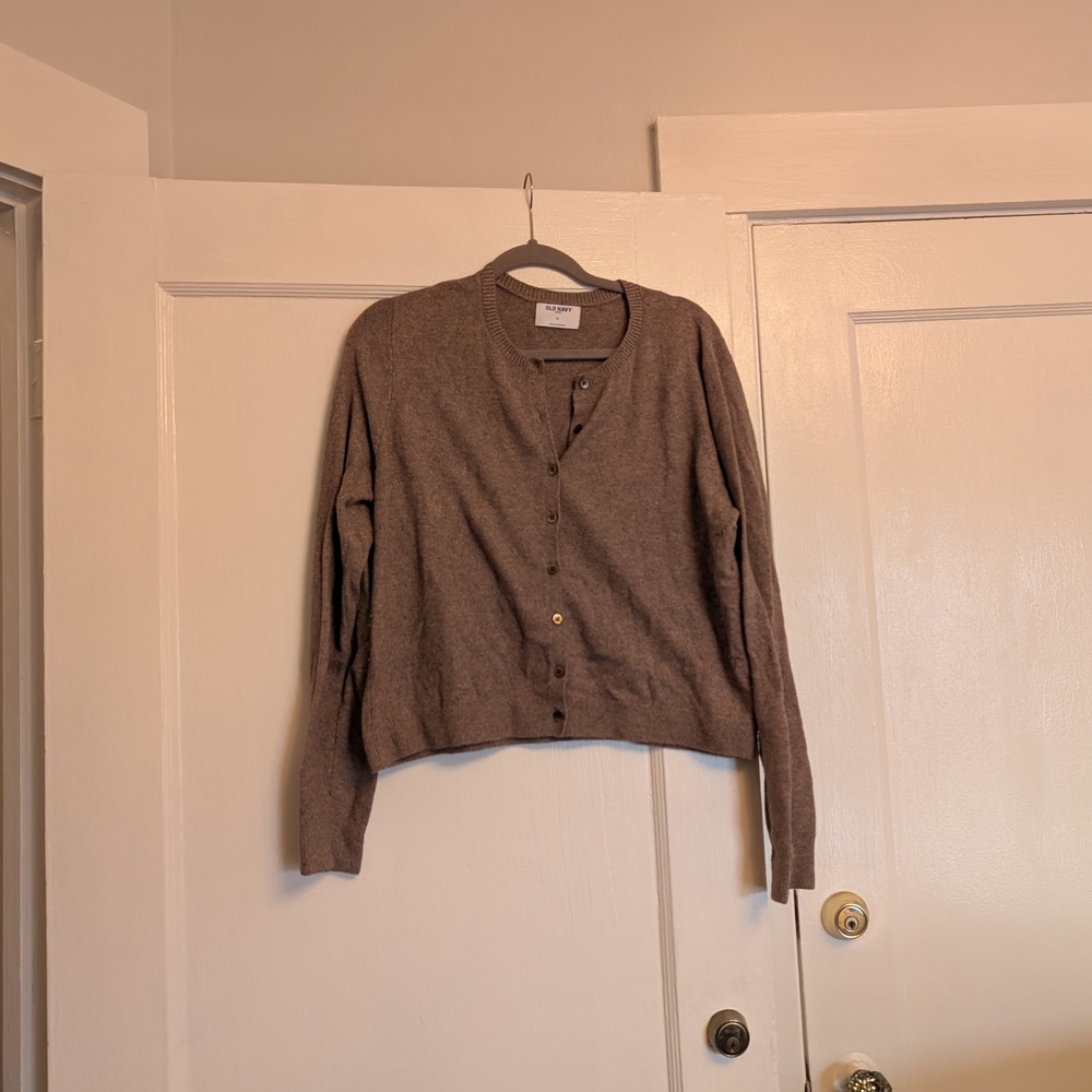 Women's Brown Cardigan Sweater